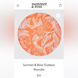 Summer & rose Round Beach Towel NWT